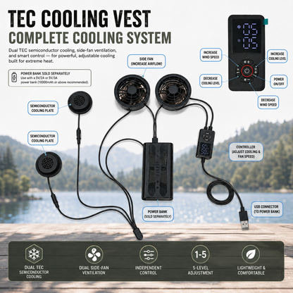 LITEGUEST Wearable Cooling Vest – TEC + Turbo Fan Active Cooling