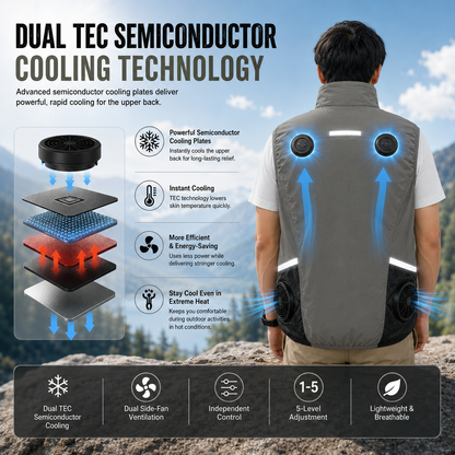 LITEGUEST Wearable Cooling Vest – TEC + Turbo Fan Active Cooling