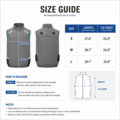 LITEGUEST Wearable Cooling Vest – TEC + Turbo Fan Active Cooling