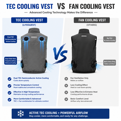 LITEGUEST Wearable Cooling Vest – TEC + Turbo Fan Active Cooling