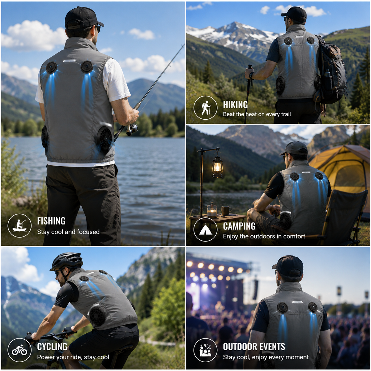 LITEGUEST Wearable Cooling Vest – TEC + Turbo Fan Active Cooling