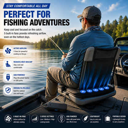 LITEGUEST Fan-Cooling Seat Cushion – USB-Powered Summer Comfort