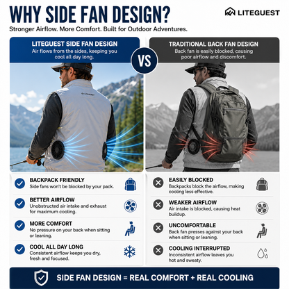 LITEGUEST 360° Side Fan Cooling Vest | Outdoor Summer Gear