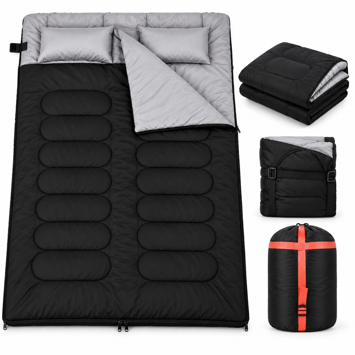 LITEGUEST Heated 2-Person Sleeping Bag | Double Camping Sleeping Bag