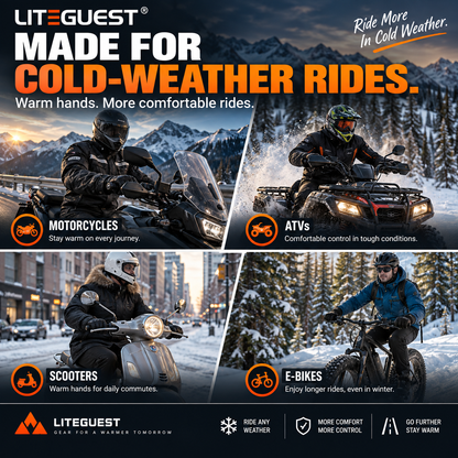 LITEGUEST USB Heated Handlebar Mitts – Winter Riding Warmth