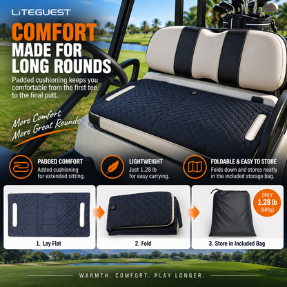LITEGUEST USB Heated Golf Cart Seat Cushion Winter Warmth Essential