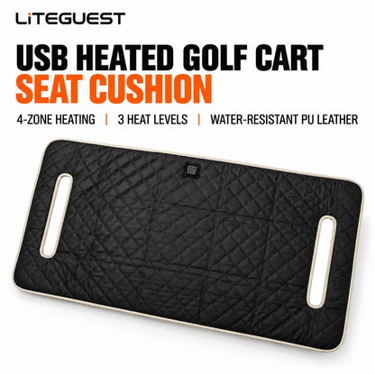 LITEGUEST USB Heated Golf Cart Seat Cushion Winter Warmth Essential