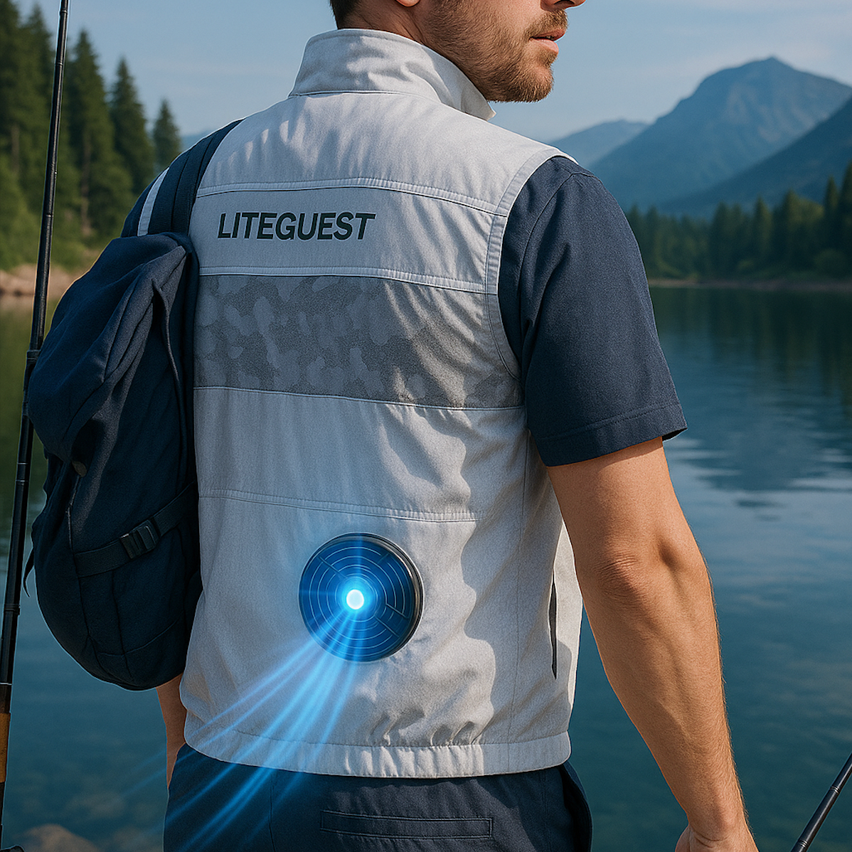 LITEGUEST LED Cooling Fan Jacket – Night Fishing & Outdoor Summer Gear