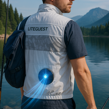 LITEGUEST LED Cooling Fan Jacket – Night Fishing & Outdoor Summer Gear