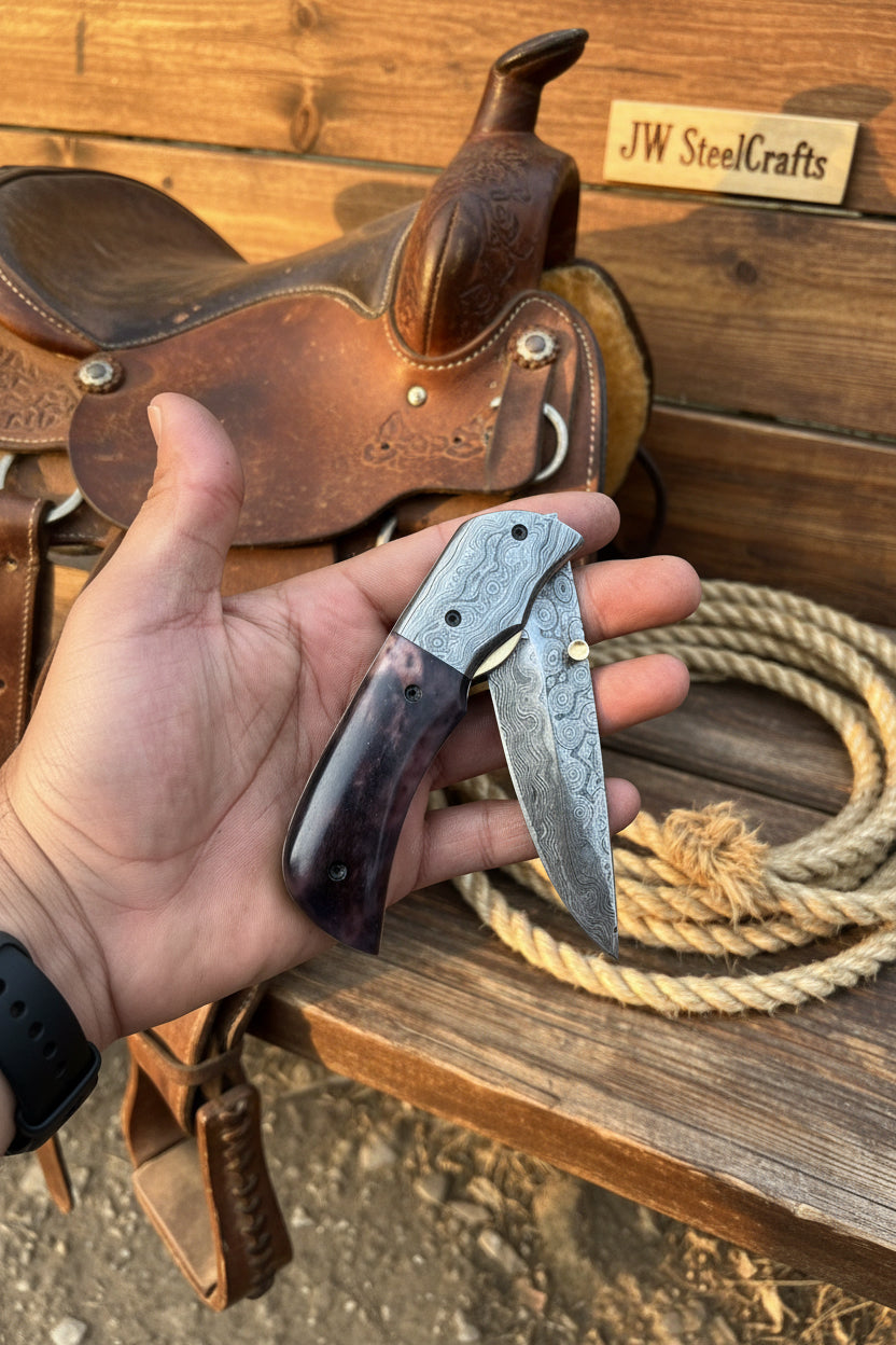 Rosewood Ridge Folder Knife 6" Handmade Rosewood Handle Liner Lock