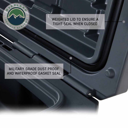 Overland Vehicle Systems D.B.S. Dark Grey Dry Box With Drain & Bottle Opener