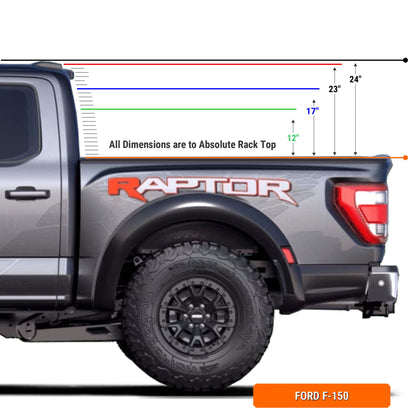 XTR1 Bed Rack for Retrax XR Cover - Ford F-150