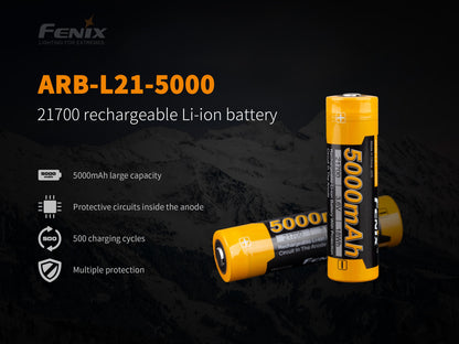 Fenix ARB-L21-5000 V2 Rechargeable 21700 Rechargeable Battery