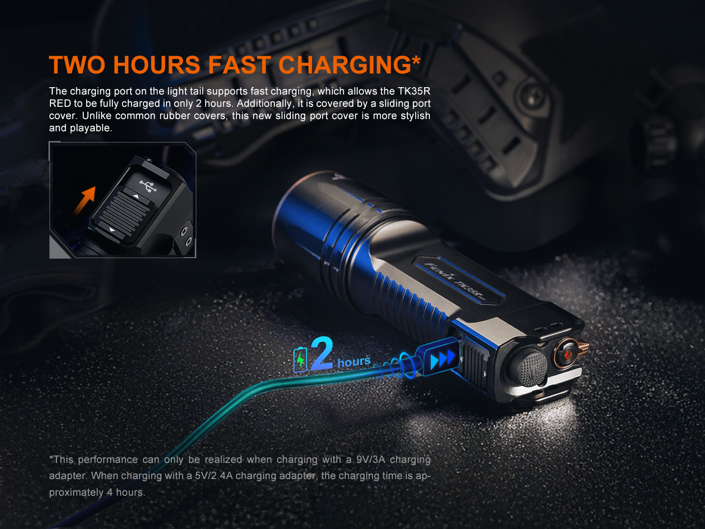 Fenix TK35R Rechargeable High-Performance Tactical Flashlight with UV Output