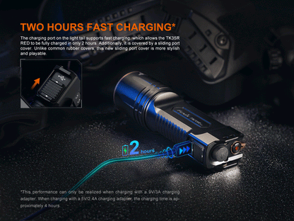 Fenix TK35R Rechargeable High-Performance Tactical Flashlight with UV Output