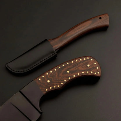 Hand-Forged High Carbon Steel Bowie Knife – 13-Inch Trailing Point