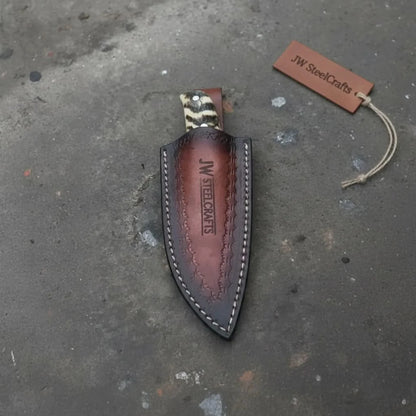Compact Outdoor Knife – Stainless Steel Blade | Ram Horn or Wengi Wood Handle | JW SteelCrafts