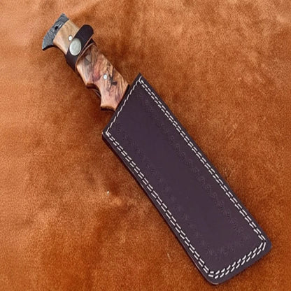 Hunting Knife Hunting 12" Tanto Knife with Olive Wood Handle with Sheath