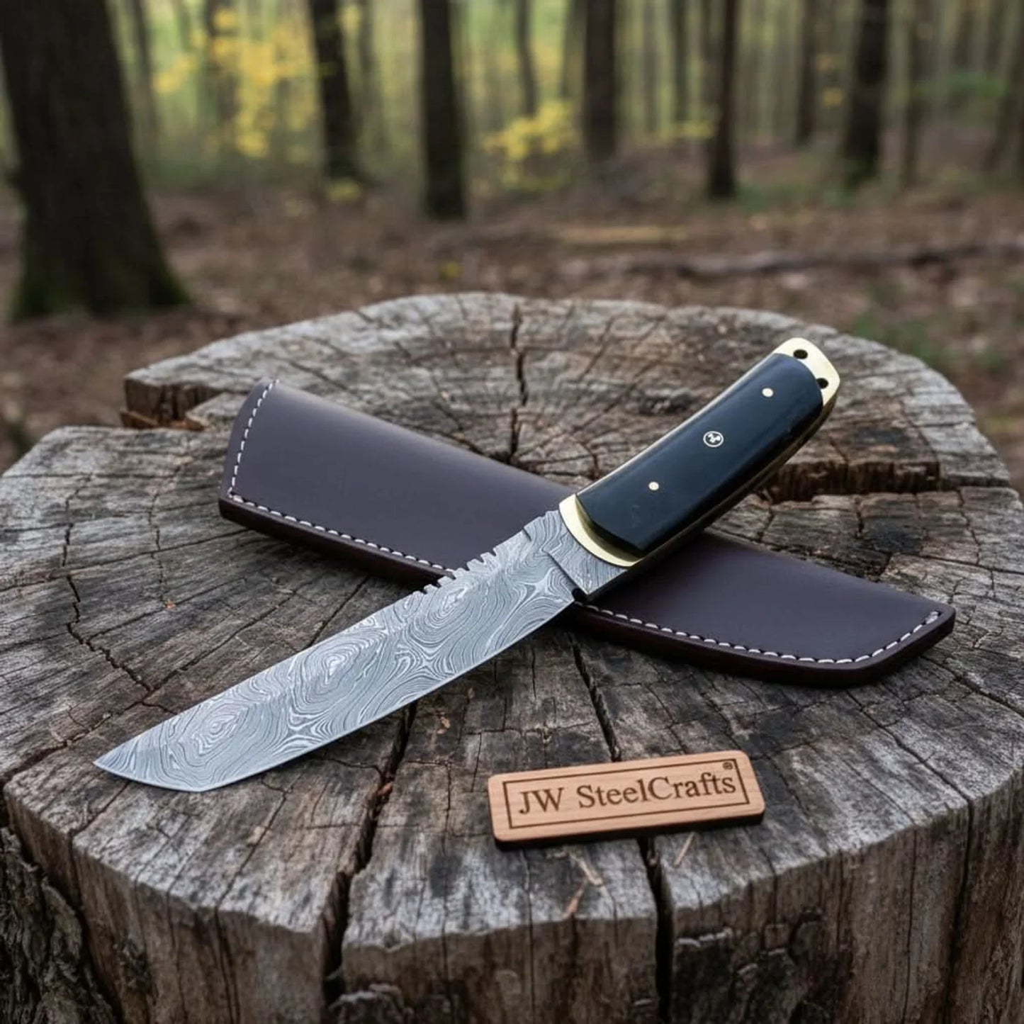 Custom tactical Tanto knife, damascus knife, Tanto