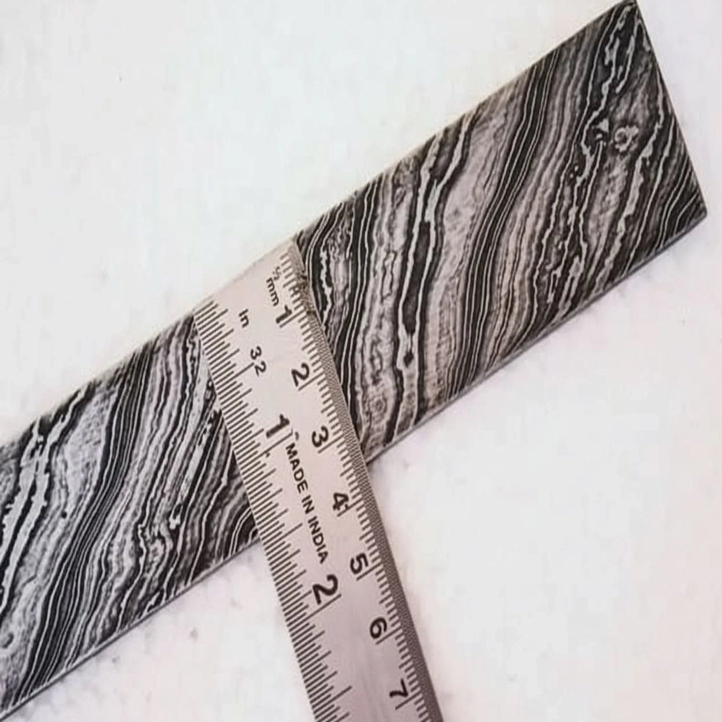 Damascus Steel Billet Bar 10" Pattern Welded Blank for Knife Making