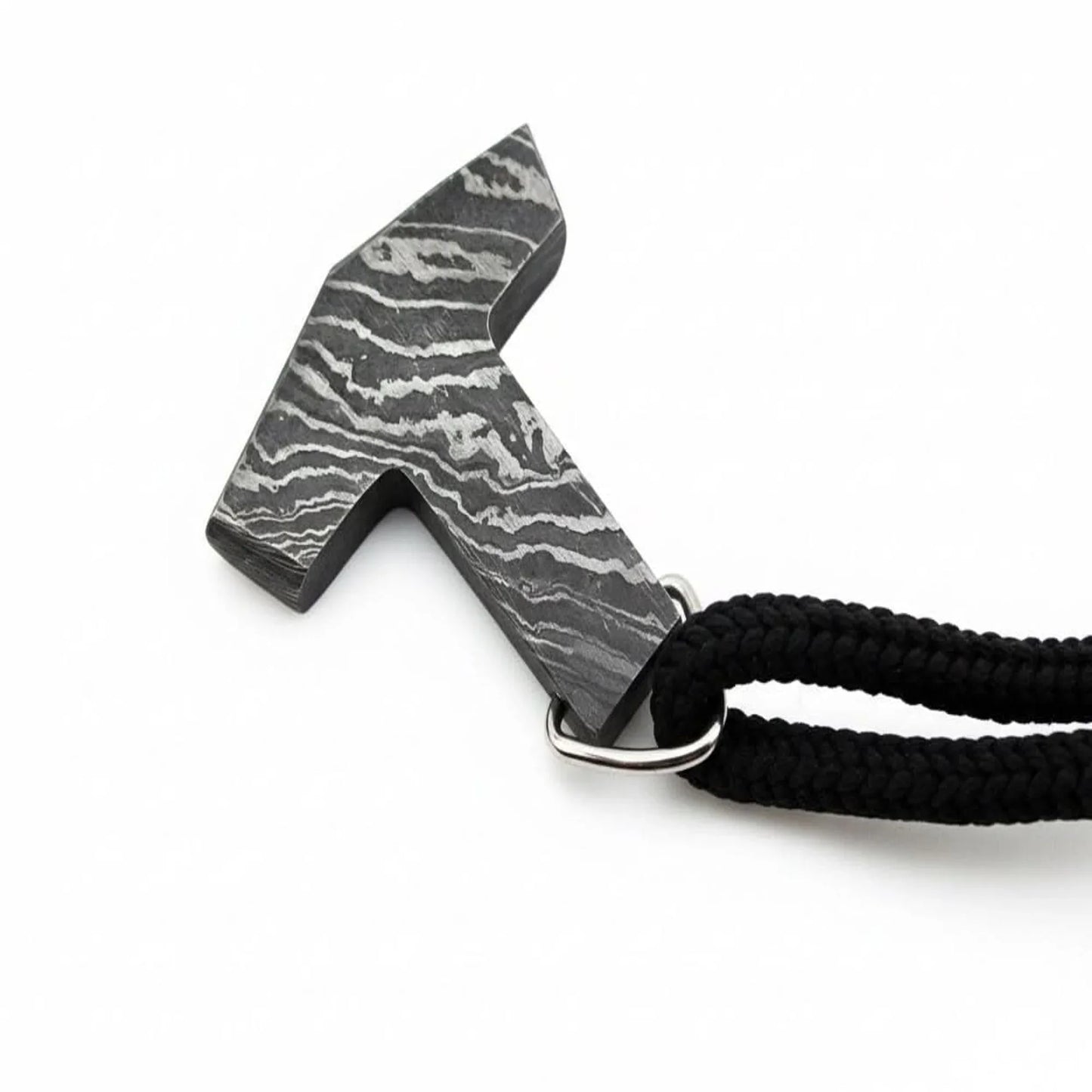 DE-0014 Custom Handmade Damascus steel Viking pendant /Thor Hammer Pendant/Jeweller