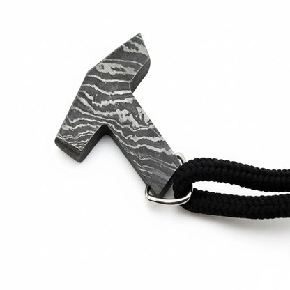 DE-0014 Custom Handmade Damascus steel Viking pendant /Thor Hammer Pendant/Jeweller