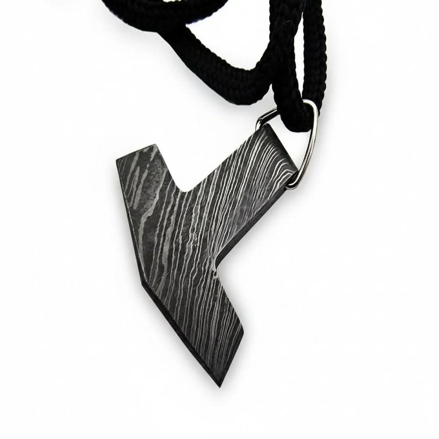 DE-0014 Custom Handmade Damascus steel Viking pendant /Thor Hammer Pendant/Jeweller