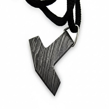 DE-0014 Custom Handmade Damascus steel Viking pendant /Thor Hammer Pendant/Jeweller