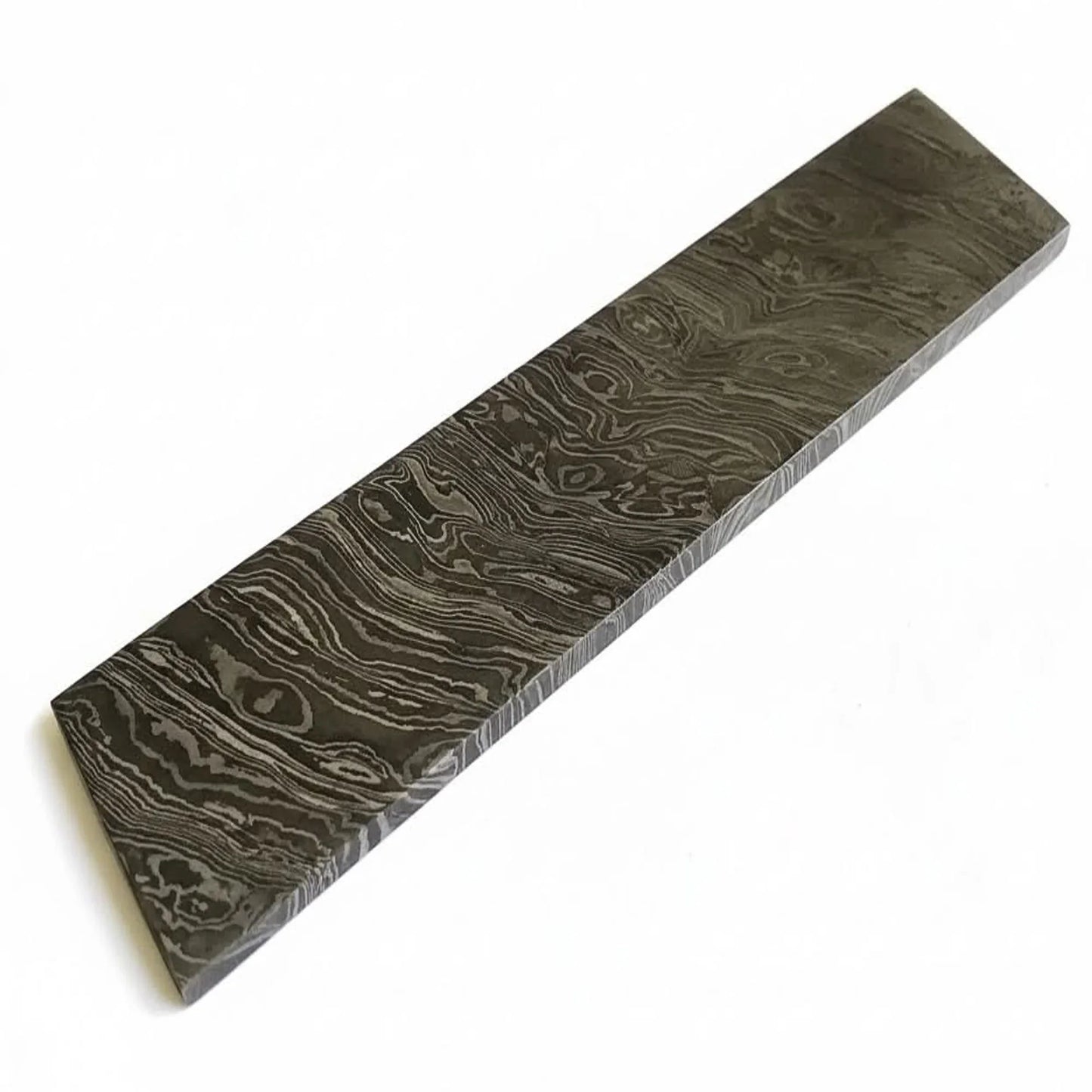 8 Inch Firestorm Pattern Damascus Steel Billet Bar Blank for Custom Knife Making