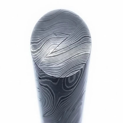 Damascus Steel Round Bar 5.5 Inch Length 32 mm Thick Rod for Ring Making