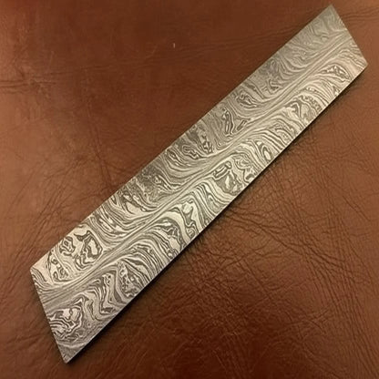 7 Inch Damascus Steel Billet Bar Pattern Welded Blank for Knife and Tool Making