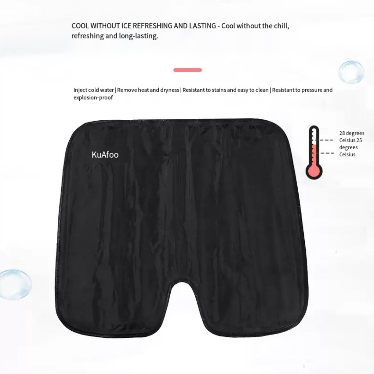 LITEGUEST U-Shaped Water Cooling Gel Seat Cushion – Summer Comfort