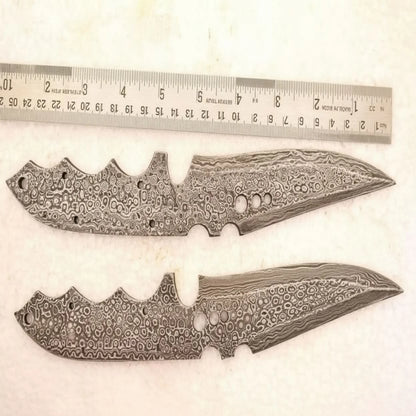 Handmade Damascus Steel Hunting Knives Fixed Blank Blades / Knife Making Material DK-0120