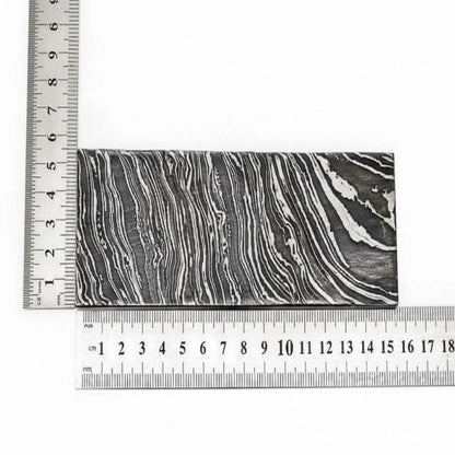 Damascus Steel Billet Bar 4mm Thick Pattern Welded Blank for Knife Making