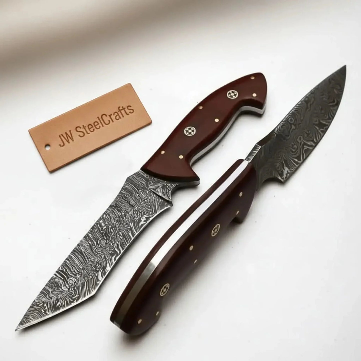 Handmade Damascus Steel Hunting Skinner Knife - 10.00 Inches/  Fixed Blade Knife