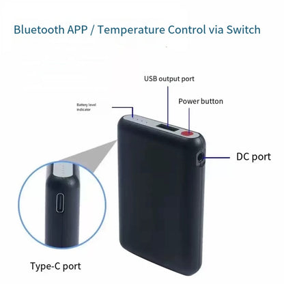 LITEGUEST Mini 5000mAh Power Bank Set with 3 Heat Levels & App Control