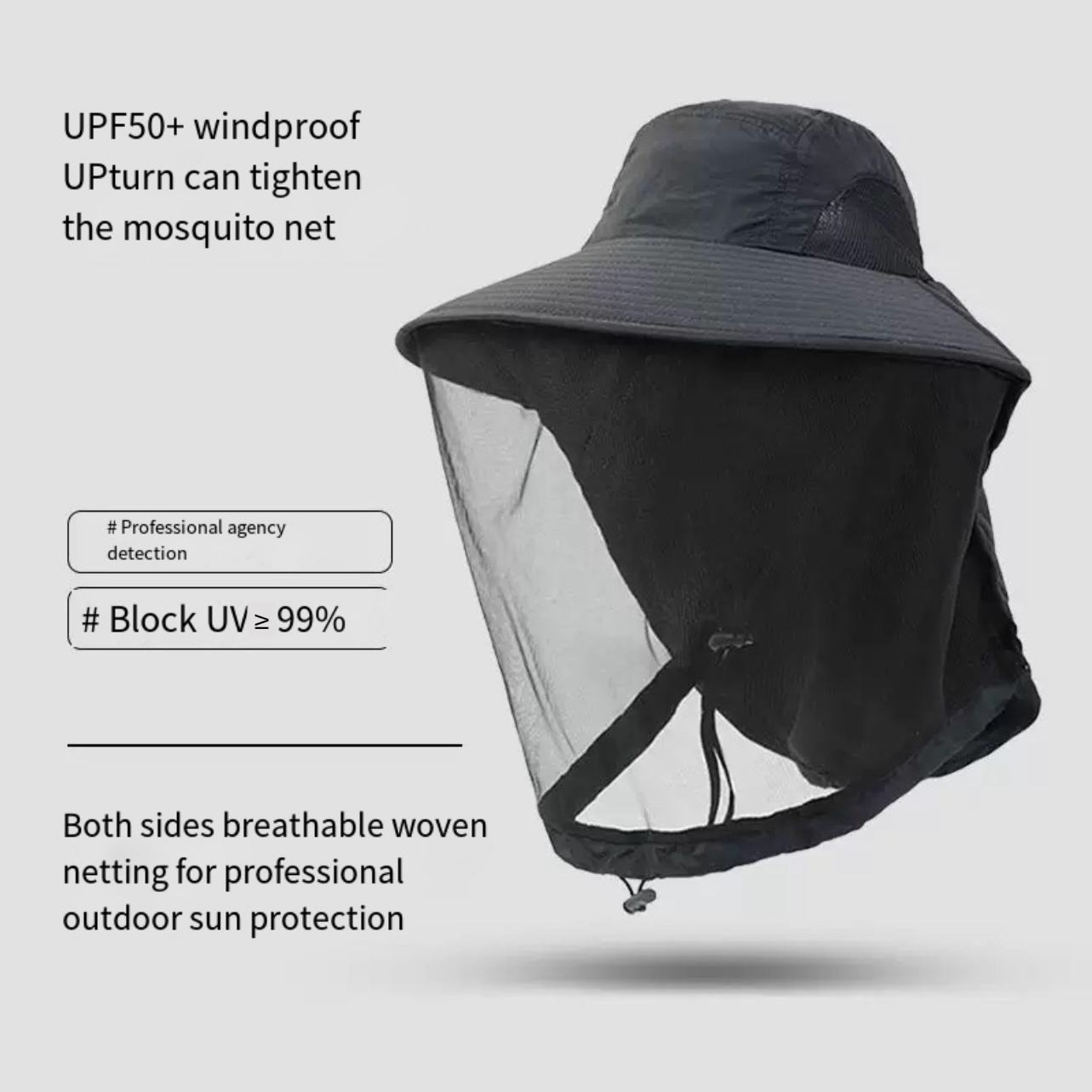 LITEGUEST Mosquito-Proof Fishing Hat – Full Coverage & UPF50+