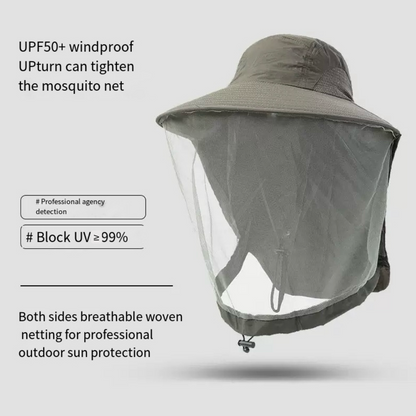 LITEGUEST Mosquito-Proof Fishing Hat – Full Coverage & UPF50+