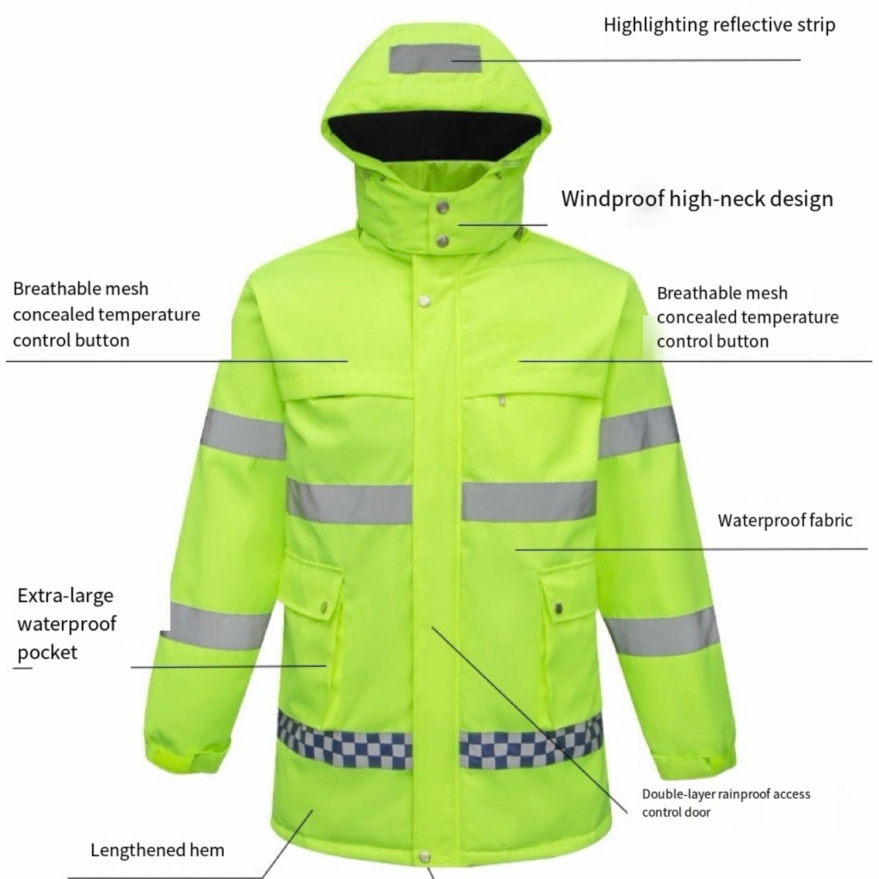 LITEGUEST 8-Zone Heated Reflective Work Jacket for Outdoor Duty