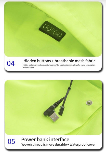 LITEGUEST 8-Zone Heated Reflective Work Jacket for Outdoor Duty