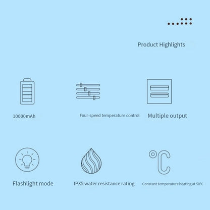 Liteguest Waterproof 2-in-1 Heated Hand Warmer & Power Bank with Light