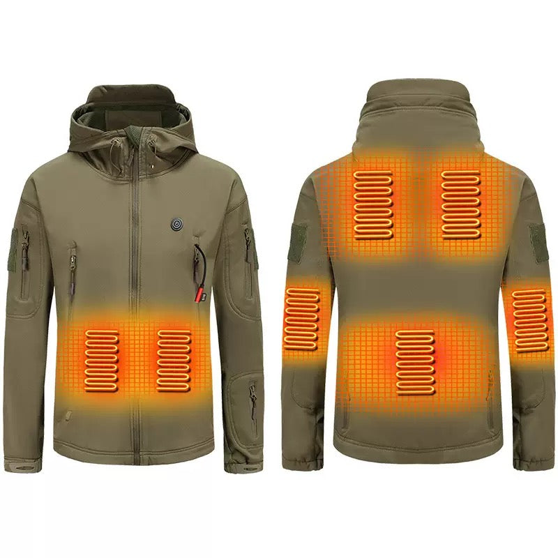 LITEGUEST 7-Zone Heated Camo Jacket Waterproof Outdoor for Winter