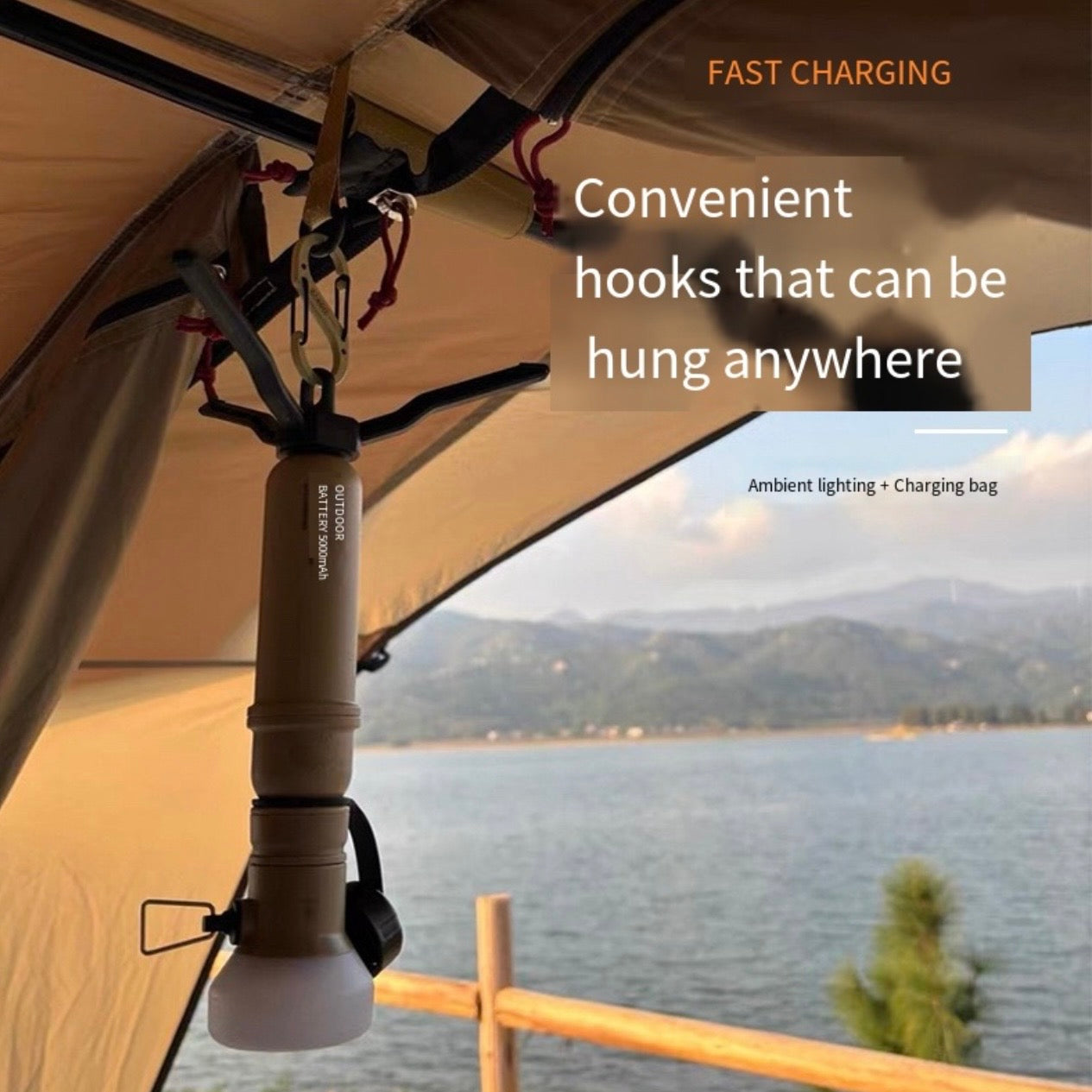 LITEGUEST 2-in-1 Retro Camping Lantern with 5000mAh Power Bank