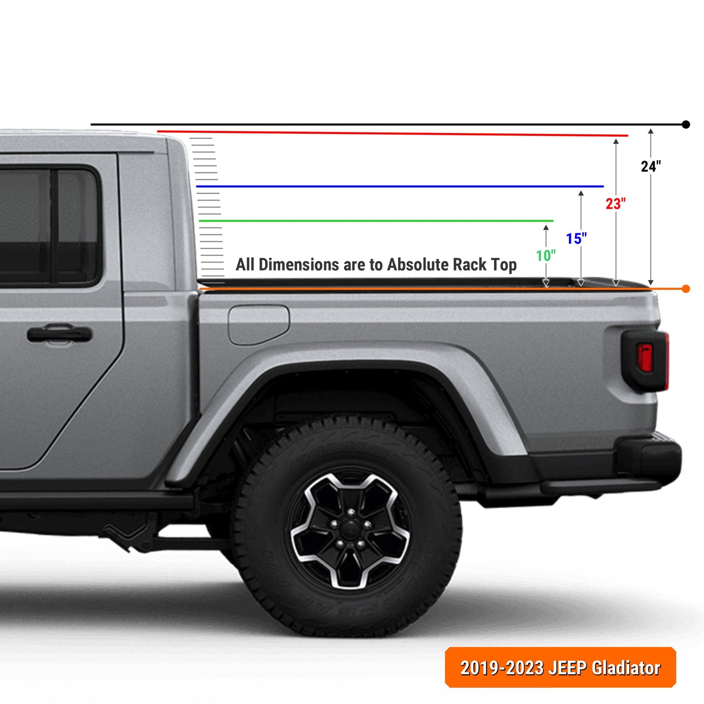 XTR1 Bed Rack for Jeep Gladiator