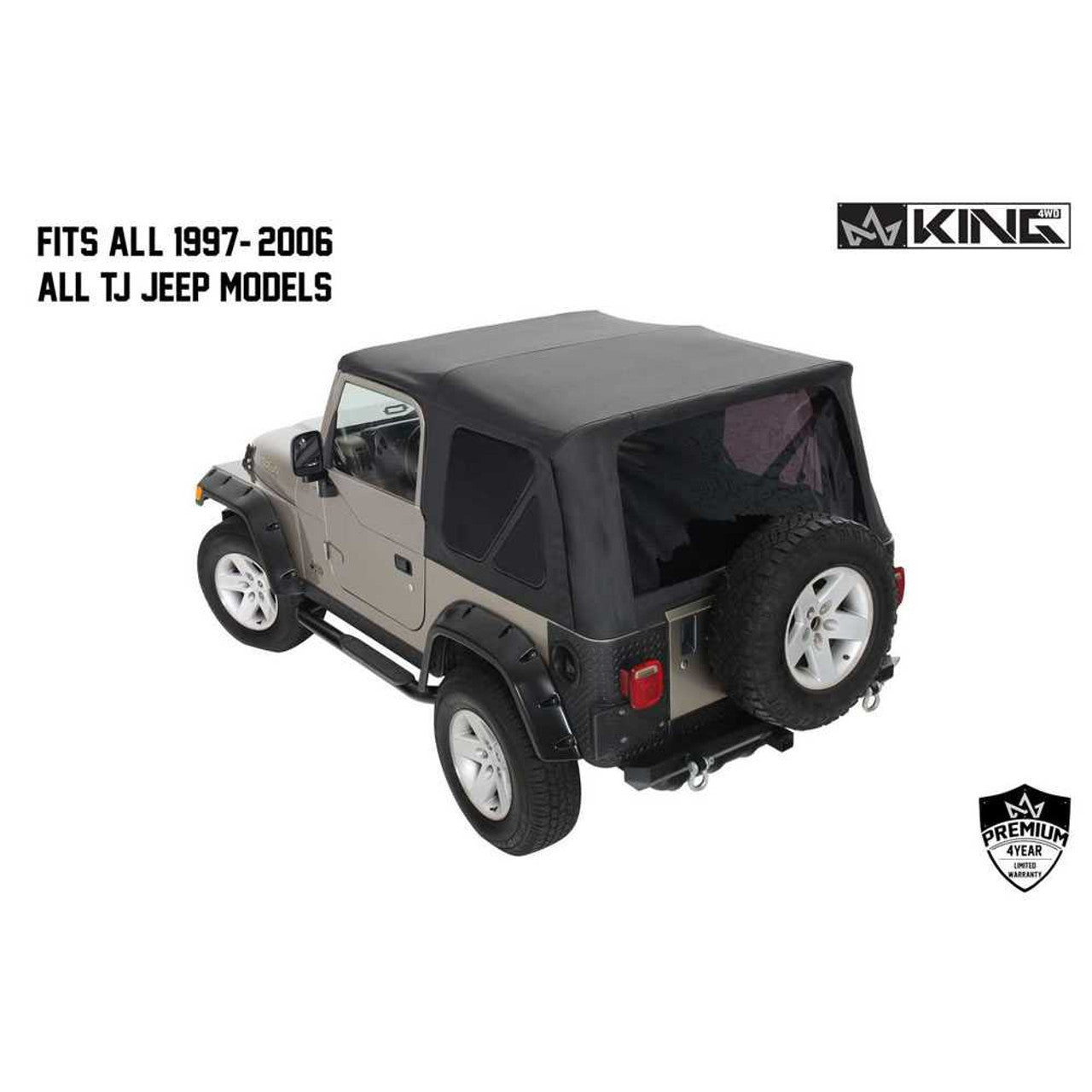 King 4WD Replacement Soft Top | Jeep Wrangler TJ 1997-2006