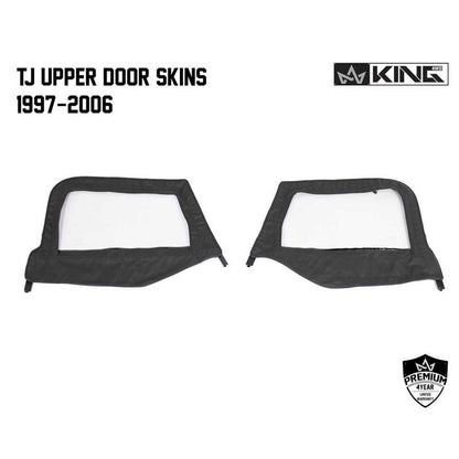 Premium Upper Door Skins - Black Diamond For Jeep Wrangler TJ