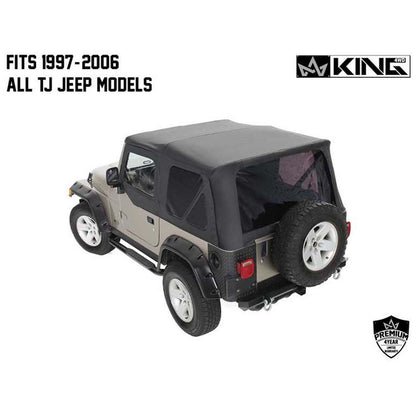 King 4WD Replacement Soft Top With Upper Doors | Jeep Wrangler TJ