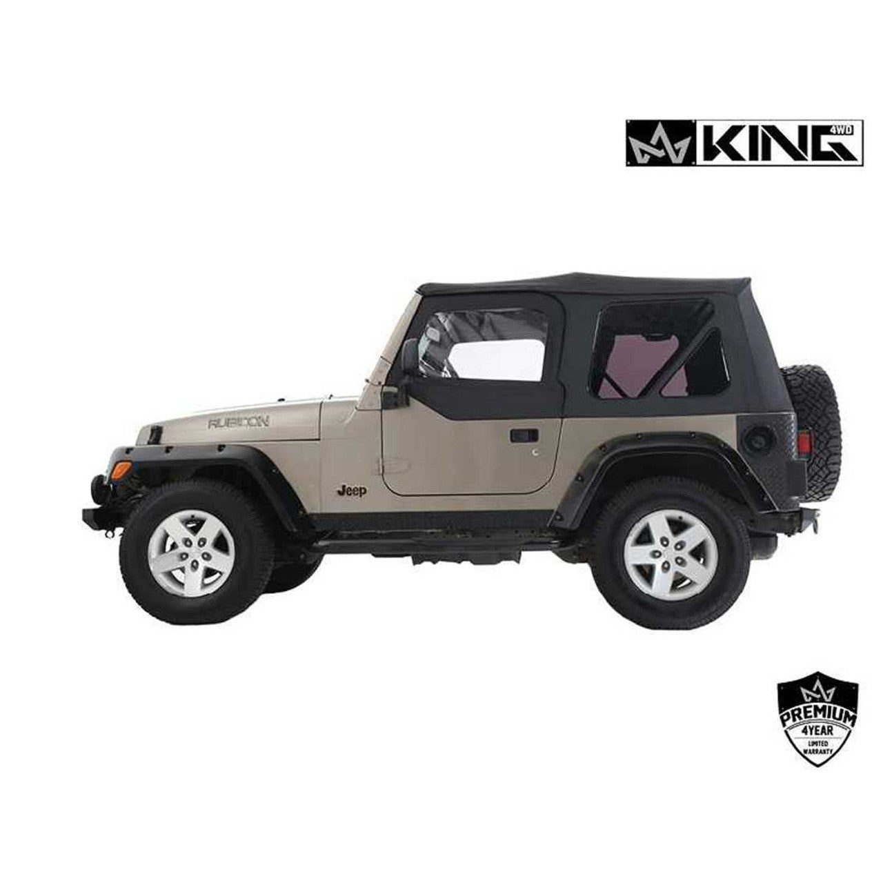 King 4WD Replacement Soft Top With Upper Doors | Jeep Wrangler TJ