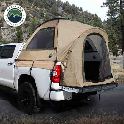 LD TACT Truck Bed Tent, Tan Body & Green Rainfly | 2-3 Person