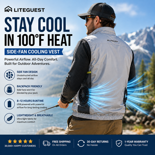 LITEGUEST 360° Side Fan Cooling Vest | Outdoor Summer Gear